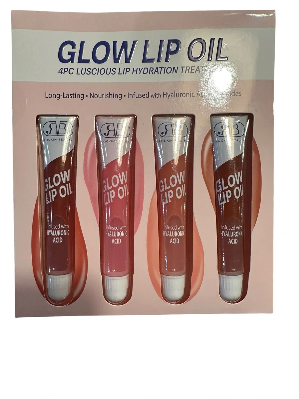 Rockin Beauty Glow Lip Oil 4-Piece Hydrating Treatment Set